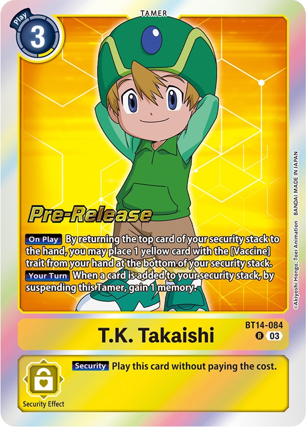 T.K. Takaishi (BT14-084 R) [Blast Ace Pre-Release Cards]