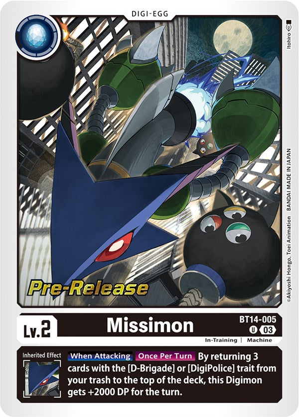 Missimon (BT14-005 U) [Blast Ace Pre-Release Cards]