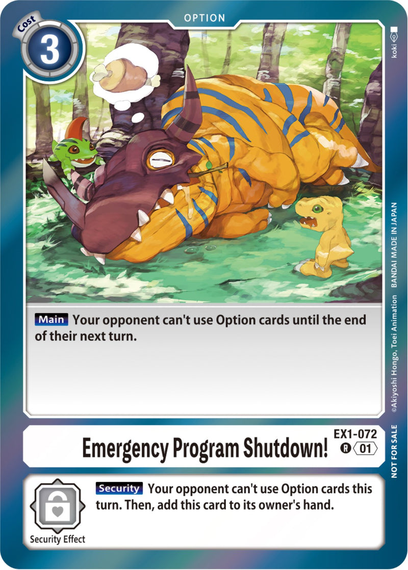 Emergency Program Shutdown! (Blast Ace Double Pack Set) (EX1-072 R) [Classic Collection]