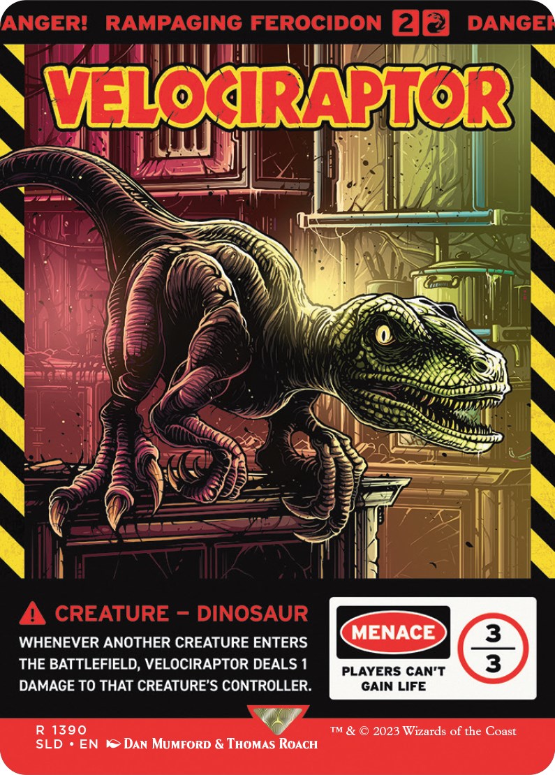 Velociraptor - Rampaging Ferocidon (1390) [Secret Lair Drop Series]