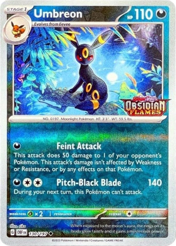 Umbreon (Obsidian Flames Stamped) (130/197) [Miscellaneous Cards & Products]