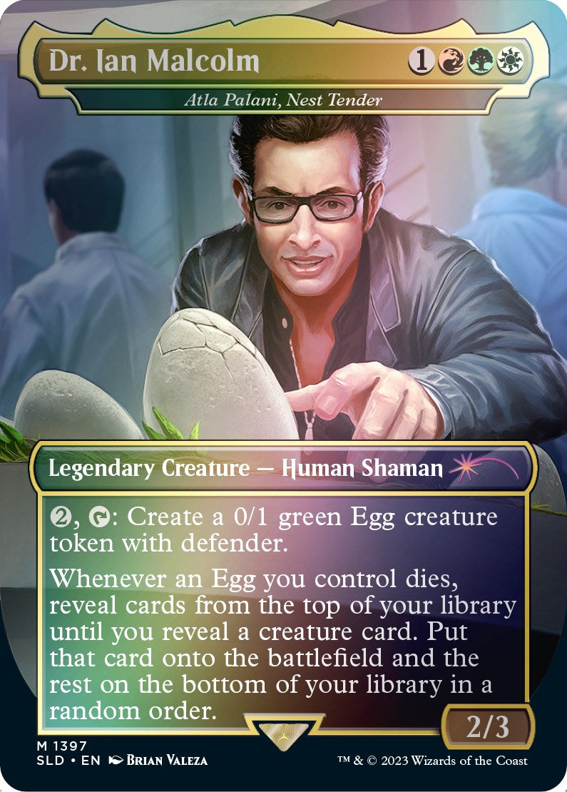 Dr. Ian Malcolm - Atla Palani, Nest Tender (Rainbow Foil) (1397) [Secret Lair Drop Series]