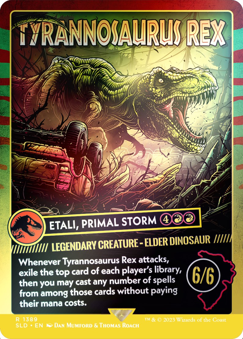 Tyrannosaurus Rex - Etali, Primal Storm (Rainbow Foil) (1389) [Secret Lair Drop Series]