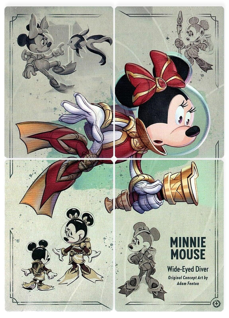 Image for Minnie Mouse - Wide-Eyed Diver Puzzle Insert (Set of 4) [Rise of the Floodborn] - Disney Lorcana