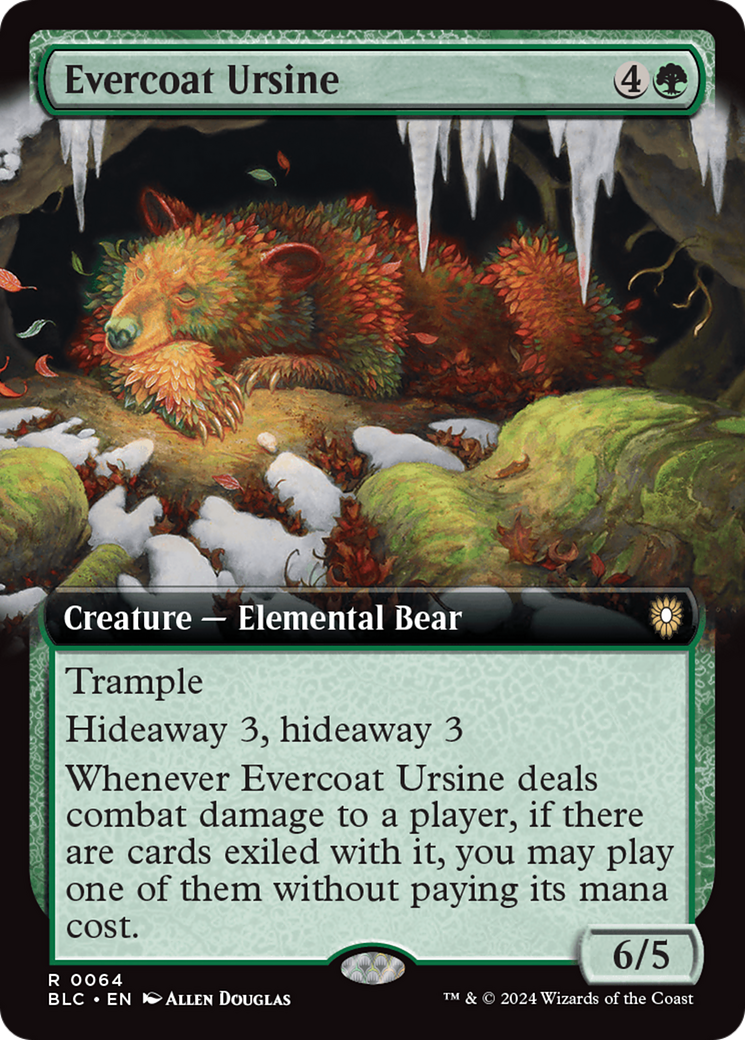 Evercoat Ursine (Extended Art) (64) [Commander: Bloomburrow]