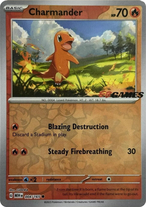 Charmander (004/165) (EB Games Exclusive) [Miscellaneous Cards]