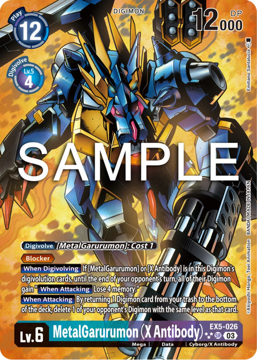 MetalGarurumon (X Antibody) [EX5-026] (English Exclusive Alternate Art) [Animal Colosseum]