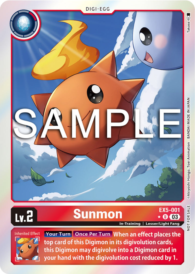 Sunmon (Animal Colosseum Box Promotion Pack) (EX5-001 U) [Animal Colosseum]
