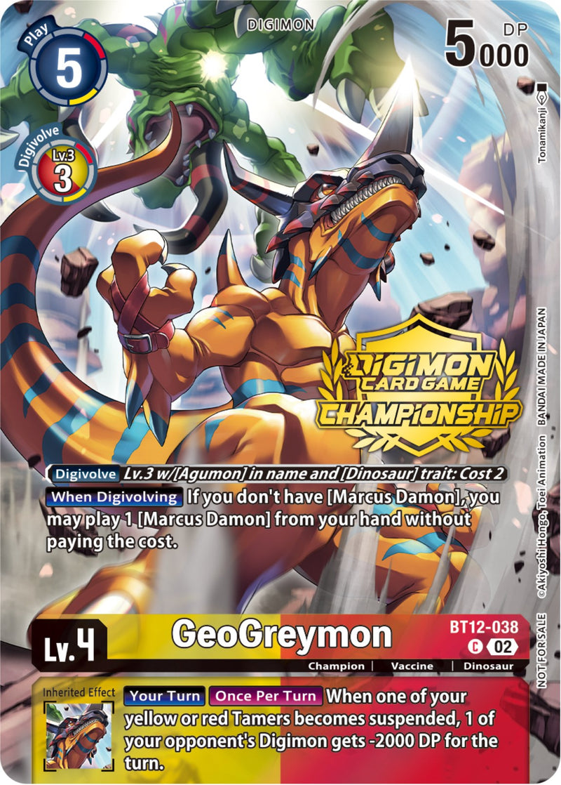 GeoGreymon (Championship 2023 Tamers Pack) (BT12-038 C) [Across Time]
