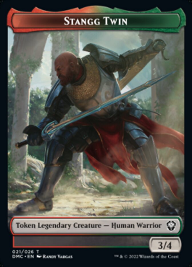 Phyrexian // Stangg Twin Double-Sided Token (8 // 21) [Dominaria United]