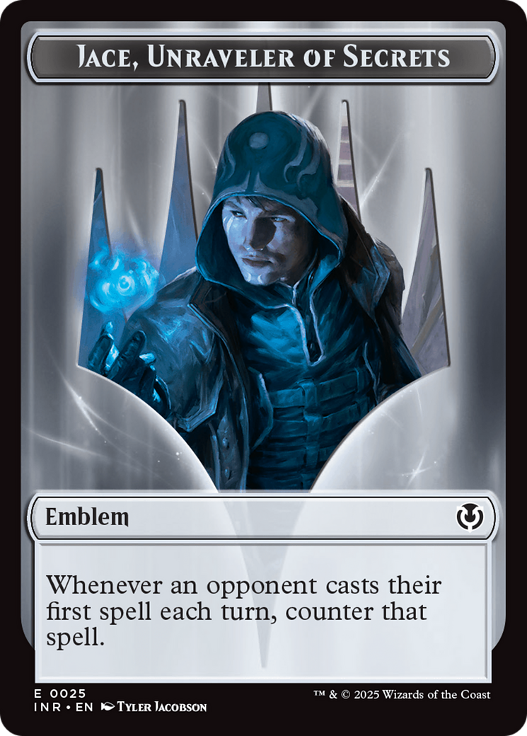 Human Wizard // Emblem - Jace, Unraveler of Secrets Double-Sided Token (5 // 25) [Innistrad Remastered]