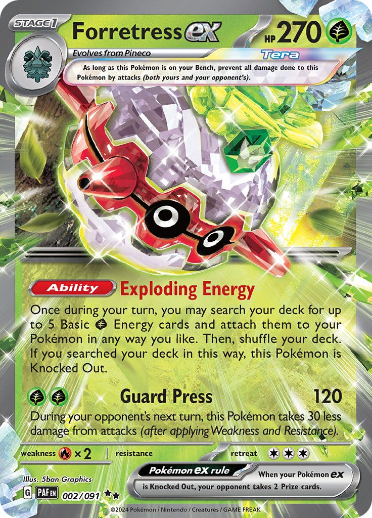 Forretress ex (002/091) [SV: Paldean Fates]
