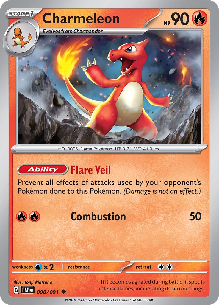 Charmeleon (008/091) [SV: Paldean Fates]