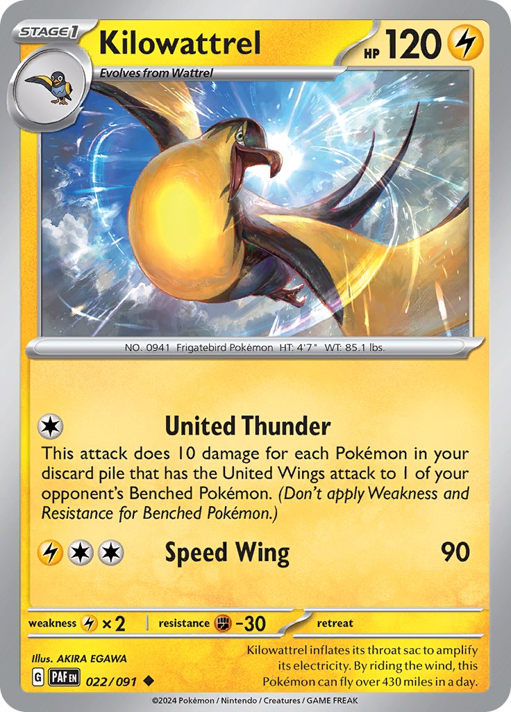Kilowattrel (022/091) [SV: Paldean Fates]