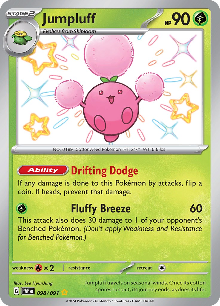 Jumpluff (098/091) [SV: Paldean Fates]