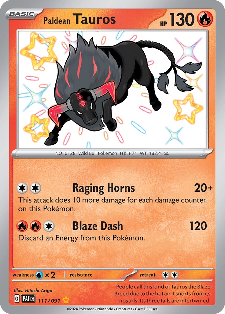 Paldean Tauros (111/091) [SV: Paldean Fates]