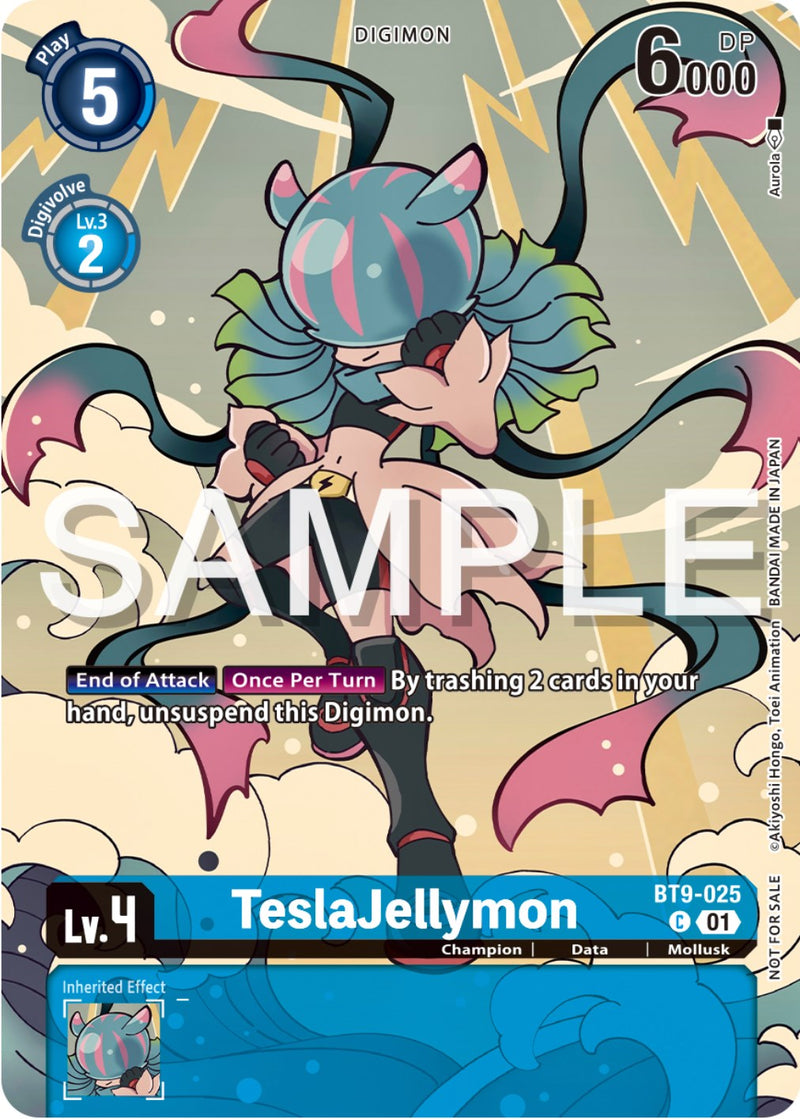 TeslaJellymon (Digimon Illustration Competition Pack 2023) (BT9-025 C) [X Record]