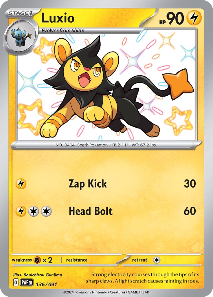 Luxio (136/091) [SV: Paldean Fates]