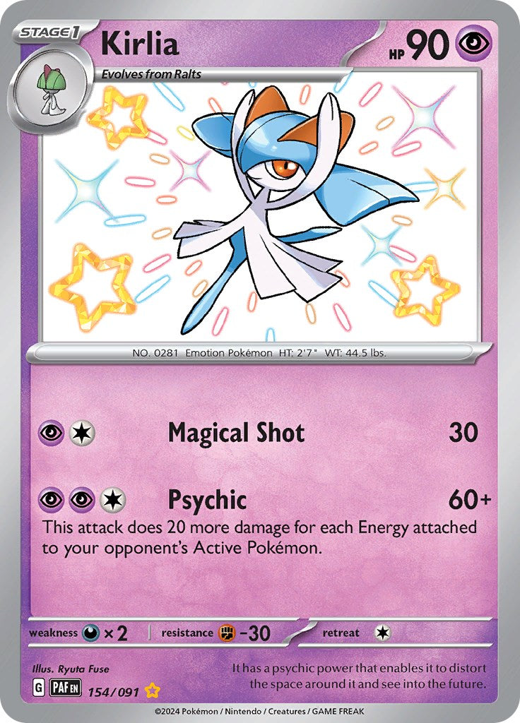 Kirlia (154/091) [SV: Paldean Fates]