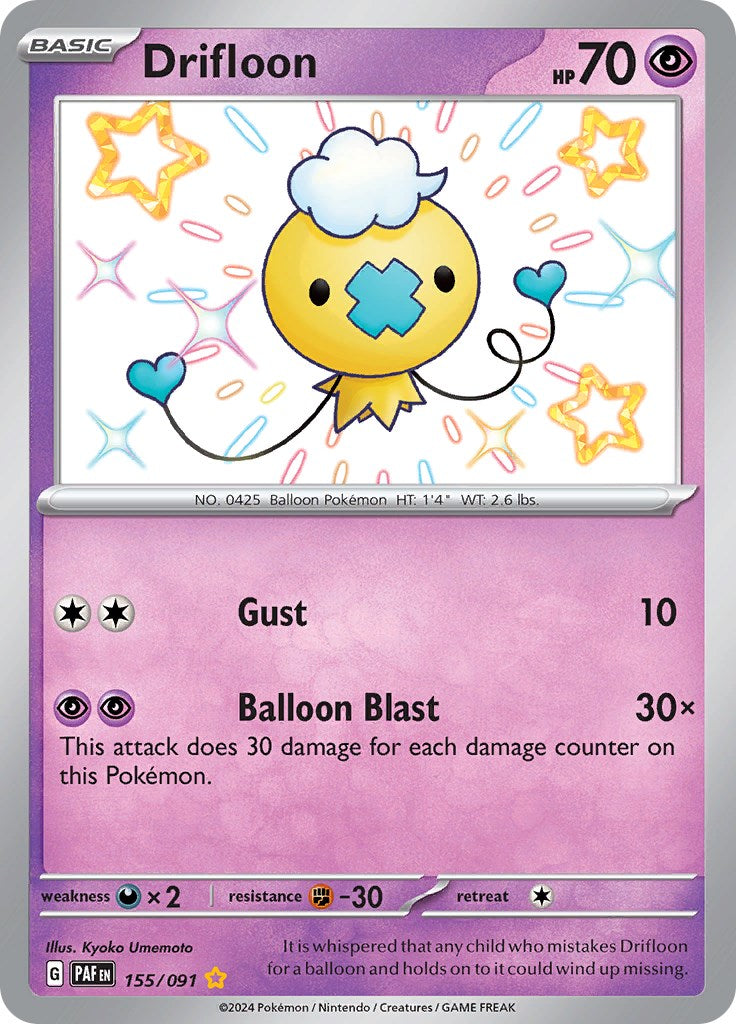 Drifloon (155/091) [SV: Paldean Fates]