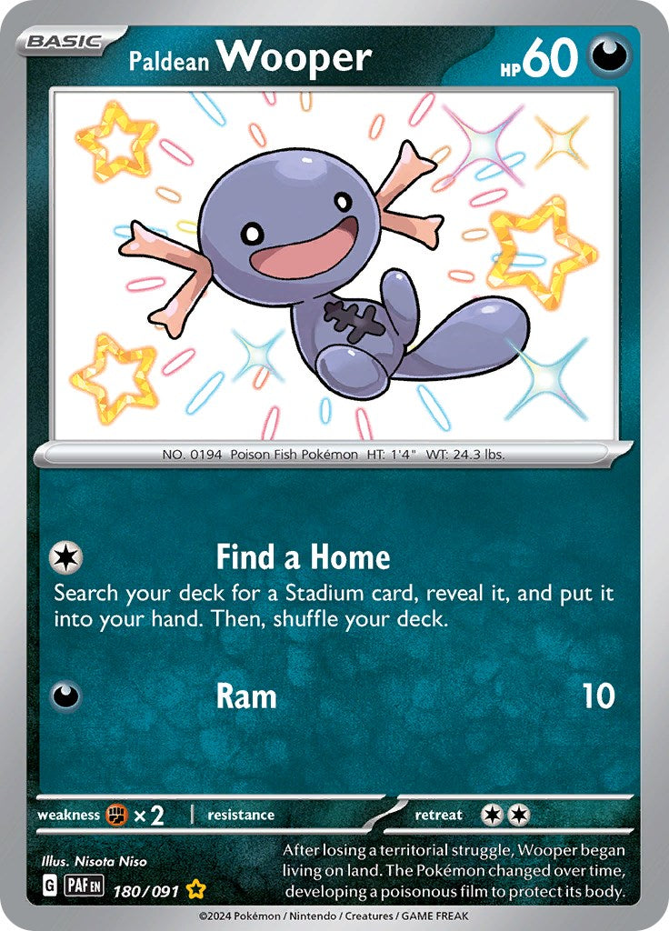 Paldean Wooper (180/091) [SV: Paldean Fates]
