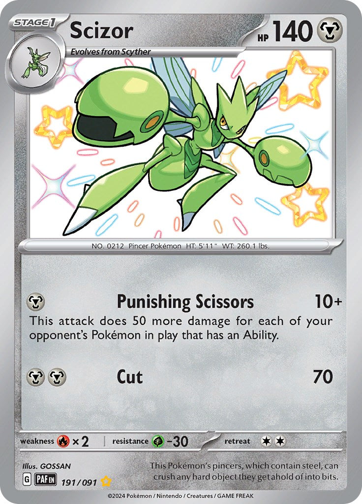 Scizor (191/091) [SV: Paldean Fates]
