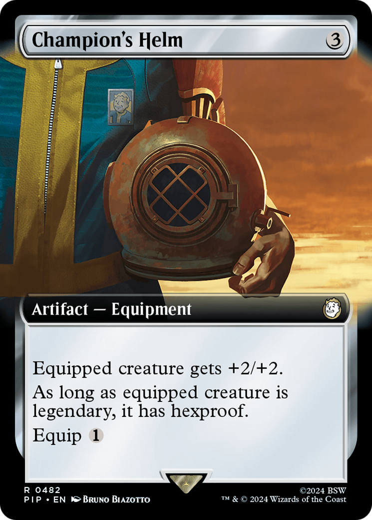Champion's Helm (Extended Art) (482) [Universes Beyond: Fallout]