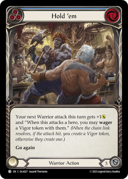 Hold 'em (Blue) (OLA027) [Blitz Deck: Heavy Hitters - Olympia]