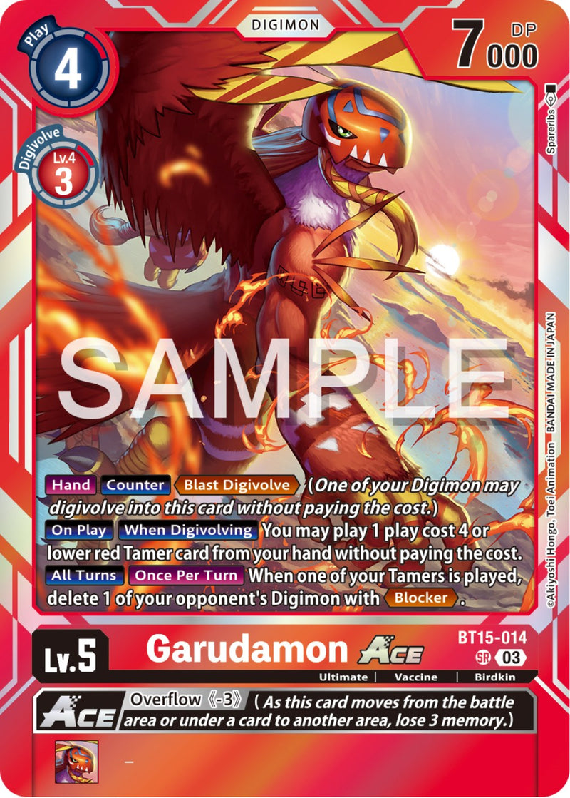 Garudamon ACE (BT15-014 SR) [Exceed Apocalypse]
