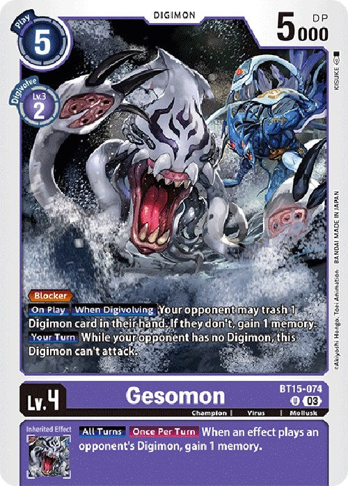 Gesomon (BT15-074 U) [Exceed Apocalypse]