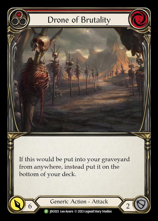 Drone of Brutality (Red) - JDG023 (JDG023) [Flesh and Blood: Promo Cards]