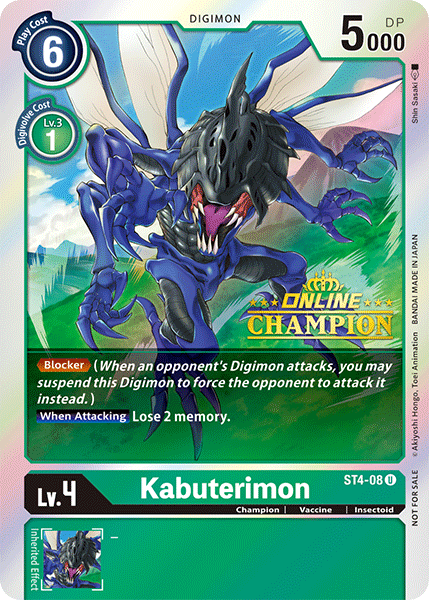 Kabuterimon - ST4-08 (2021 Championship Online Regional) [Online Champion] (ST4-08 U) [Starter Deck 04: Giga Green]