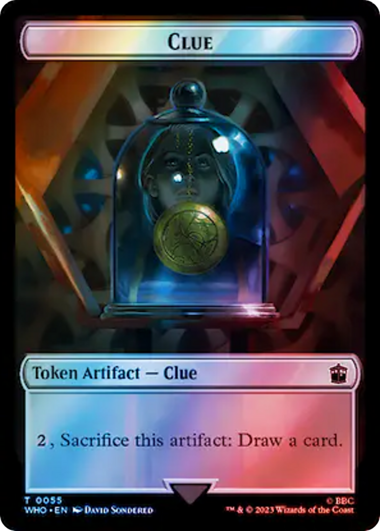 Alien Angel // Clue (0055) Double-Sided Token (Surge Foil) (43 // 55) [Universes Beyond: Doctor Who]