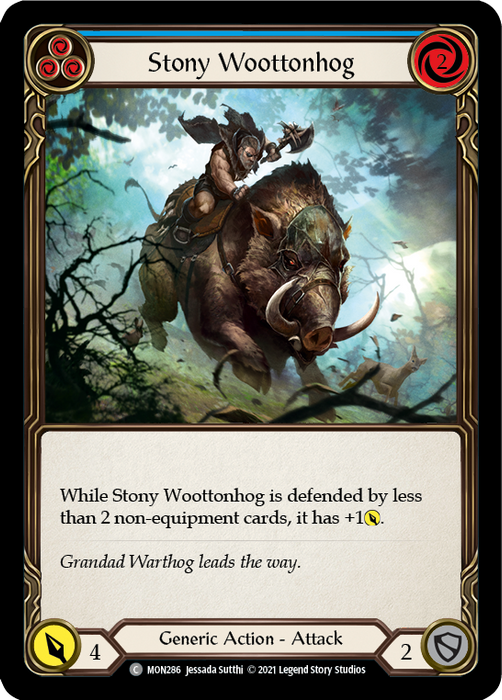 Stony Woottonhog (Blue) [MON286] (Monarch)  1st Edition Normal