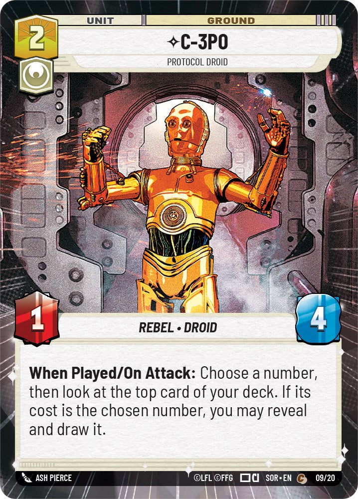 C-3PO - Protocol Droid (Hyperspace) (09/20) [Spark of Rebellion: Weekly Play Promos]