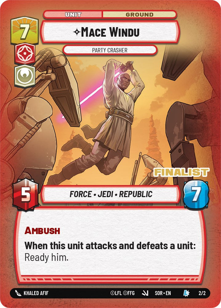 Mace Windu - Party Crasher (Finalist) (2/2) [Organized Play Promos]