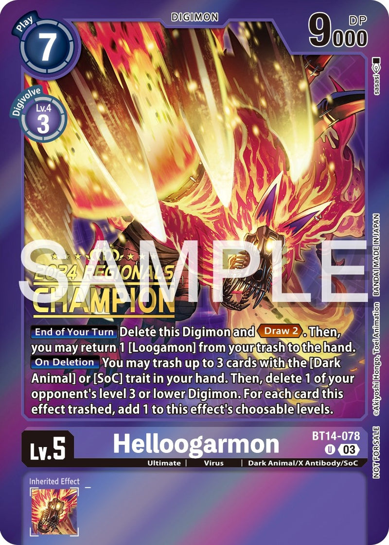 Helloogarmon (2024 Regionals Champion) (BT14-078 U) [Blast Ace]