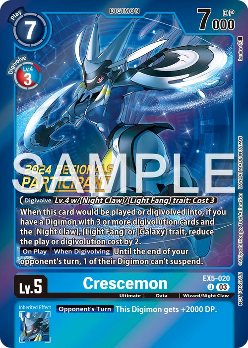 Crescemon [EX5-020] (2024 Regionals Participant) [Animal Colosseum Promos]