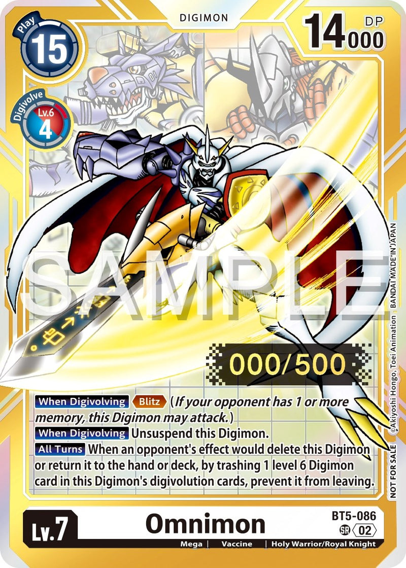 Omnimon (Serial Numbered) (BT5-086 SR) [Battle of Omni]