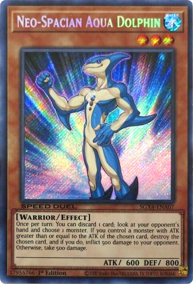 Neo-Spacian Aqua Dolphin (Secret Rare) (SGX4-ENA07) [Speed Duel GX: Midterm Destruction]