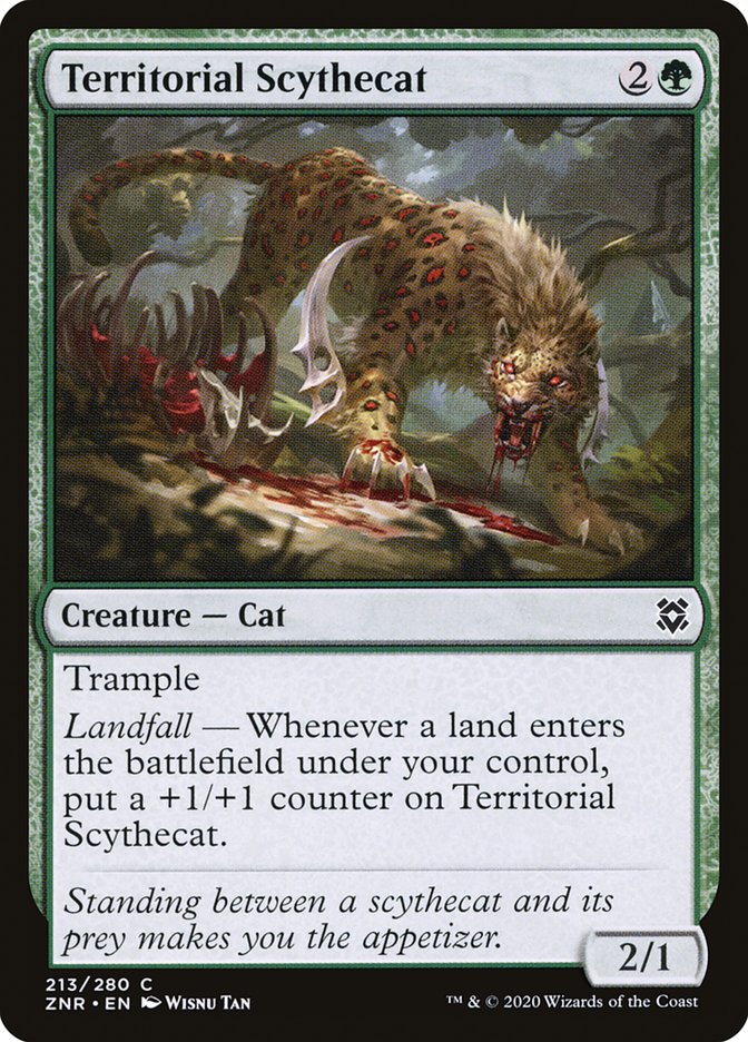 Territorial Scythecat (213) [Zendikar Rising]