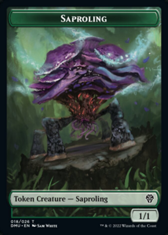 Saproling // Beast Double-Sided Token (18 // 16) [Dominaria United]