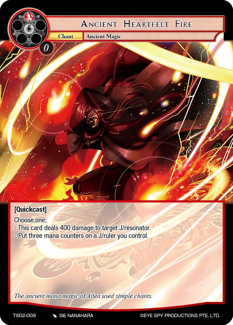 Ancient Heartfelt Fire (TSD2-009) [Starter Deck: Yokoshima]