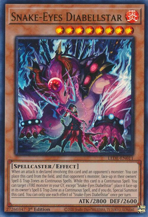 Snake-Eyes Diabellstar (LEDE-EN011) [Legacy of Destruction]