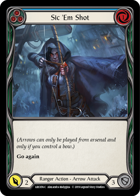 Sic 'Em Shot (Blue) (ARC074) [Arcane Rising]