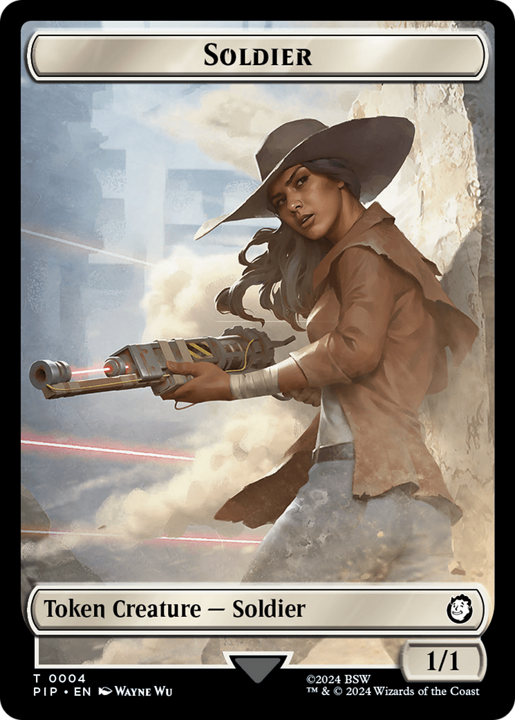 Radiation // Soldier (0004) Double-Sided Token (22 // 4) [Universes Beyond: Fallout]