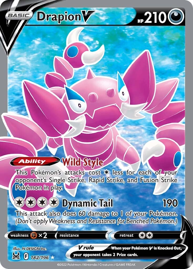 Drapion V (Full Art) (182/196) [SWSH11: Lost Origin]