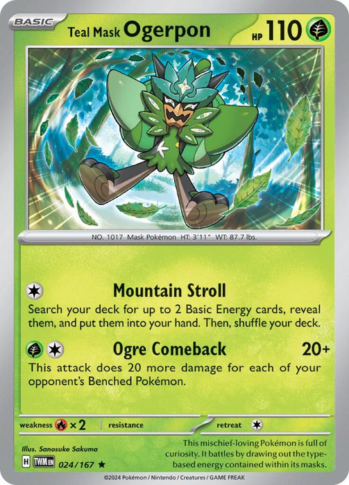 Teal Mask Ogerpon (024/167) [Twilight Masquerade]