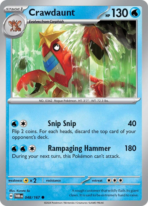 Crawdaunt (048/167) [Twilight Masquerade]