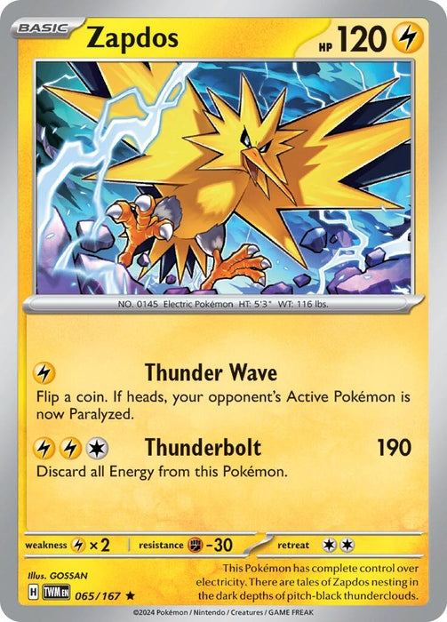 Zapdos (065/167) [Twilight Masquerade]